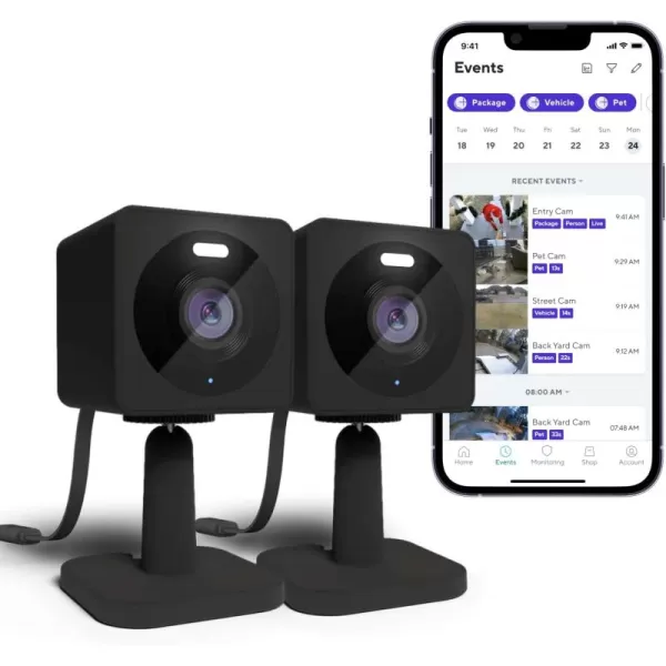 WYZE OG White 2Pack Cam Unlimited Monthly Covers Unlimited Cameras AutoRenews at 999Month Activation Required Cancel AnytimeBlack