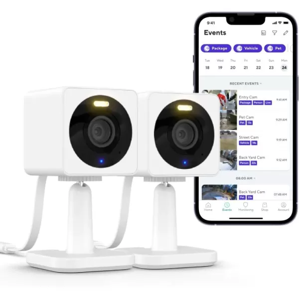 WYZE OG White 2Pack Cam Unlimited Monthly Covers Unlimited Cameras AutoRenews at 999Month Activation Required Cancel AnytimeWhite