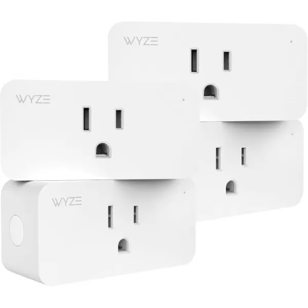 Wyze Plug 24GHz WiFi Smart Plug Works with Alexa Google Assistant IFTTT No Hub Required OnePack White  A Certified for Humans DeviceIndoor Smart Plug 4Pack