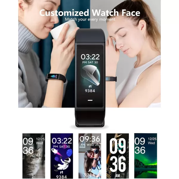 WYZE Band Fitness Tracker with Alexa Builtin Activity Tracker Watch with Heart Rate Monitor Smart Fitness Band with Step Counter Calorie Counter Pedometer Water Resistant Black