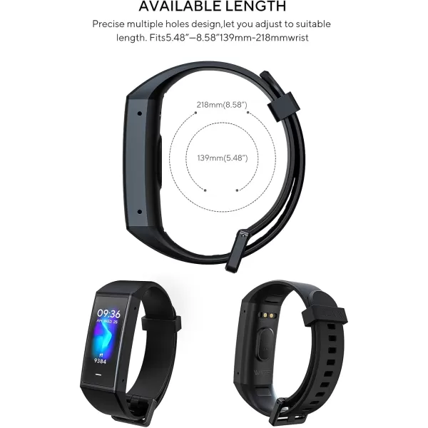 WYZE Band Fitness Tracker with Alexa Builtin Activity Tracker Watch with Heart Rate Monitor Smart Fitness Band with Step Counter Calorie Counter Pedometer Water Resistant Black