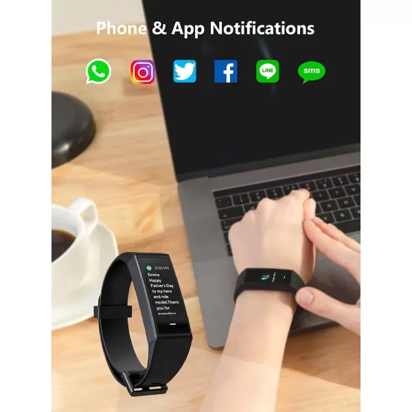WYZE Band Fitness Tracker with Alexa Builtin Activity Tracker Watch with Heart Rate Monitor Smart Fitness Band with Step Counter Calorie Counter Pedometer Water Resistant Black