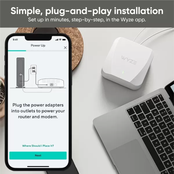 Wyze AXE5400 TriBand WiFi 6E Mesh Router Pro Covers up to 2000 Sq Ft Replaces Legacy Routers for Whole Home Coverage Supports Wired Backhaul 1x1 Gbps ampamp 2x1 Gbps Ports  1 PackWiFi 6