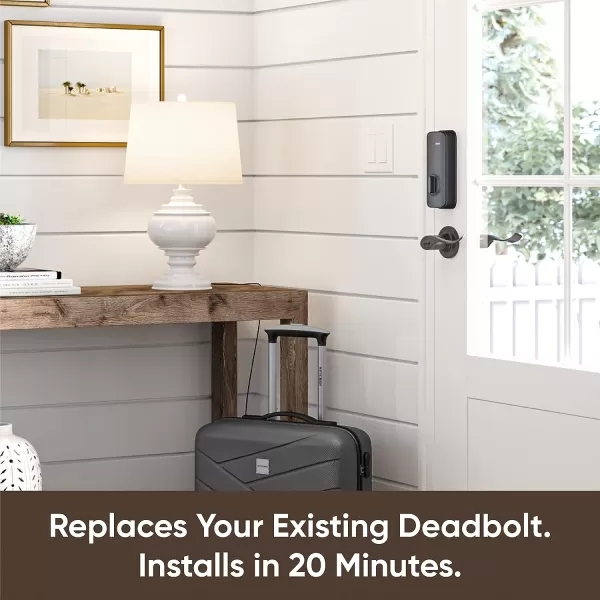 Wyze Bluetooth Fingerprint Deadbolt Lock with Keypad IPX5 Weatherproof Schedules AutoLock  Satin NickelMatte Black