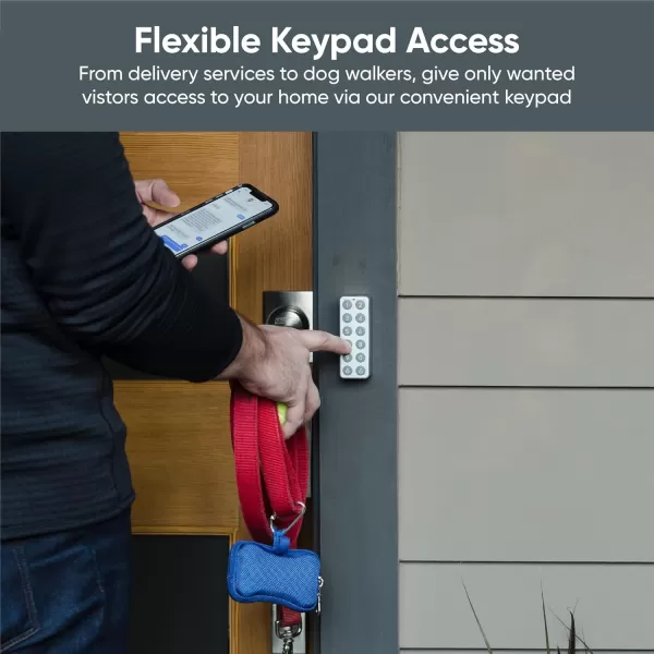 Wyze Lock WiFi ampamp Bluetooth Enabled Smart Door Lock Wireless ampamp Keyless Door Entry Compatible with Amazon Alexa Fits on Most Deadbolts Includes Wyze Gateway and Wyze Keypad