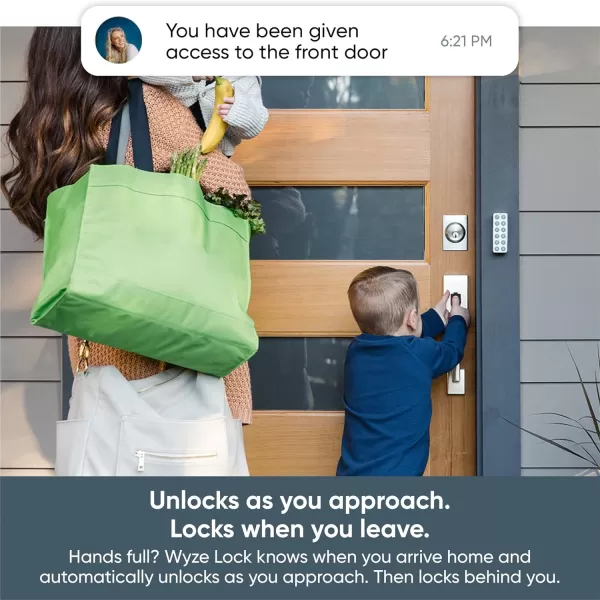Wyze Lock WiFi ampamp Bluetooth Enabled Smart Door Lock Wireless ampamp Keyless Door Entry Compatible with Amazon Alexa Fits on Most Deadbolts Includes Wyze Gateway and Wyze Keypad