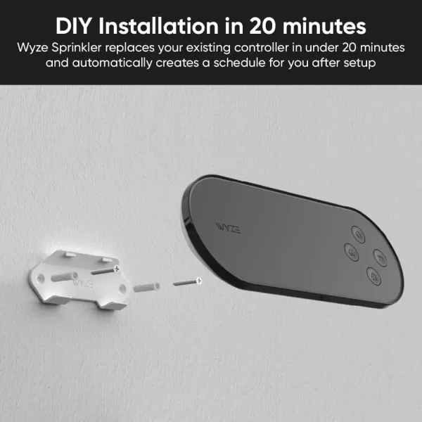 Wyze WSPRK1 Smart Controller Smart Sprinkler Timer with EPA Watersense 8Zone WiFi 1 Year of Automatic WeatherBased Watering with Sprinkler Plus Included BlackController Box