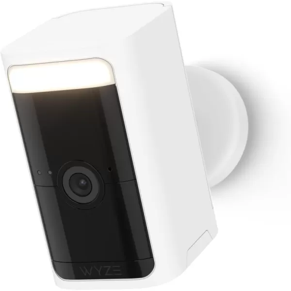 WYZE 2K HDR Rechargeable Battery OutdoorIndoor Security Camera Color Night Vision Integrated Spotlight ampamp Siren Wire Free 2Way Audio  White 1PackWhite