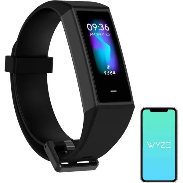 WYZE Band Fitness Tracker with Alexa Builtin Activity Tracker Watch with Heart Rate Monitor Smart Fitness Band with Step Counter Calorie Counter Pedometer Water Resistant Black