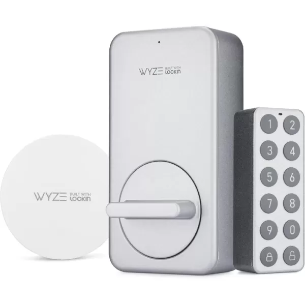 Wyze Lock WiFi ampamp Bluetooth Enabled Smart Door Lock Wireless ampamp Keyless Door Entry Compatible with Amazon Alexa Fits on Most Deadbolts Includes Wyze Gateway and Wyze Keypad