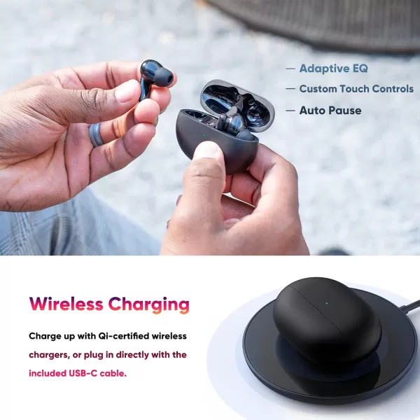 WYZE Earbuds Pro 40 dB Active Noise Cancelling Wireless Earbuds 6 VoiceIsolating Mics ANC Bluetooth Headphones Bluetooth 50 Wireless Charging Alexa Builtin True Wireless EarbudsBuds Pro