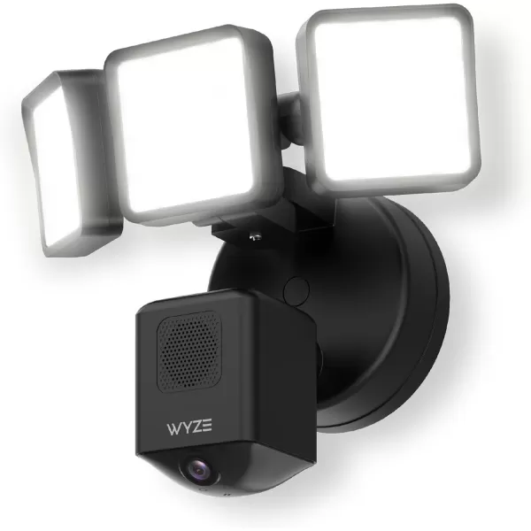 WYZE Floodlight Camera v2 2800Lumen LEDs 2K HD Outdoor Security Camera 160 Wide View Motion Activated Light 105dB Siren Cloud ampamp Local Storage Color Night Vision for Home Surveillance WiredBlack