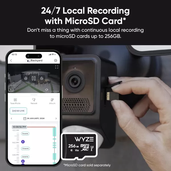 WYZE Floodlight Camera v2 2800Lumen LEDs 2K HD Outdoor Security Camera 160 Wide View Motion Activated Light 105dB Siren Cloud ampamp Local Storage Color Night Vision for Home Surveillance WiredBlack