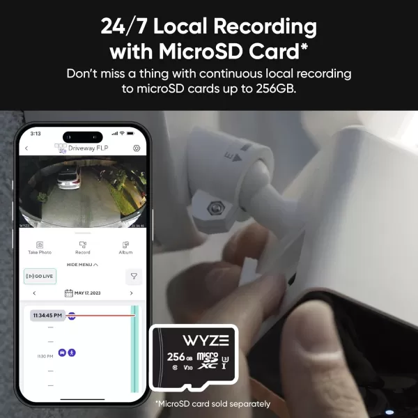 WYZE Floodlight Camera v2 2800Lumen LEDs 2K HD Outdoor Security Camera 160 Wide View Motion Activated Light 105dB Siren Cloud ampamp Local Storage Color Night Vision for Home Surveillance WiredBlack