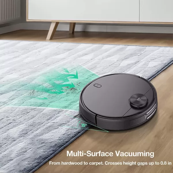 WYZE Robot Vacuum with LIDAR Mapping Technology 2100Pa Suction Nogo Zone WiFi Connected SelfCharging Ideal for Pet Hair Hard Floors and Carpets