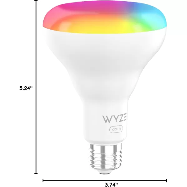 Wyze Bulb Color 1100 Lumen WiFi RGB and Tunable White A19 Smart Bulb Works with Alexa and Google Assistant TwoPack1 Count Pack of 1