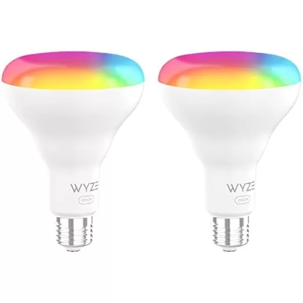 Wyze Bulb Color 1100 Lumen WiFi RGB and Tunable White A19 Smart Bulb Works with Alexa and Google Assistant TwoPack1 Count Pack of 2