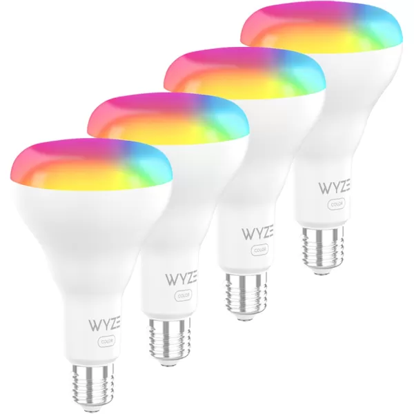 Wyze Bulb Color 1100 Lumen WiFi RGB and Tunable White A19 Smart Bulb Works with Alexa and Google Assistant TwoPack4 Pack