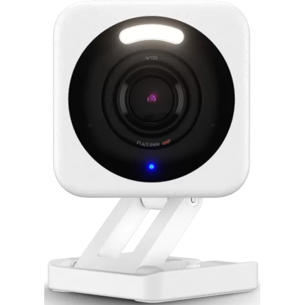 Wyze Cam v4 2K HD WiFi Smart Home Security Camera IndoorOutdoor Use PetBaby Monitor Motion Activated SpotlightSiren Enhanced Color Night Vision 2Way Audio LocalCloud Storage Wired WhiteWhite