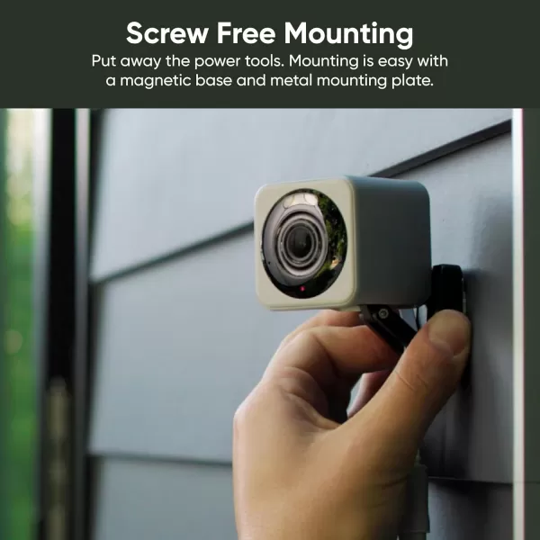 Wyze Cam v4 2K HD WiFi Smart Home Security Camera IndoorOutdoor Use PetBaby Monitor Motion Activated SpotlightSiren Enhanced Color Night Vision 2Way Audio LocalCloud Storage Wired WhiteWhite