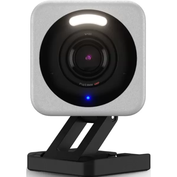 Wyze Cam v4 2K HD WiFi Smart Home Security Camera IndoorOutdoor Use PetBaby Monitor Motion Activated SpotlightSiren Enhanced Color Night Vision 2Way Audio LocalCloud Storage Wired WhiteGrey