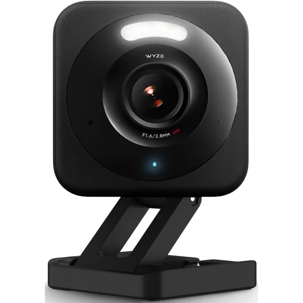 Wyze Cam v4 2K HD WiFi Smart Home Security Camera IndoorOutdoor Use PetBaby Monitor Motion Activated SpotlightSiren Enhanced Color Night Vision 2Way Audio LocalCloud Storage Wired WhiteBlack