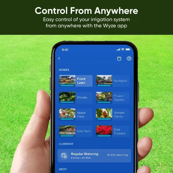Wyze WSPRK1 Smart Controller Smart Sprinkler Timer with EPA Watersense 8Zone WiFi 1 Year of Automatic WeatherBased Watering with Sprinkler Plus Included BlackController Box