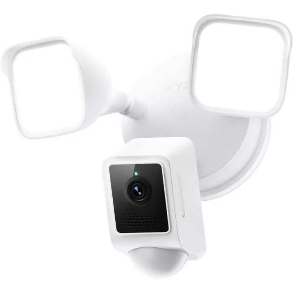 WYZE Floodlight Camera v2 2800Lumen LEDs 2K HD Outdoor Security Camera 160 Wide View Motion Activated Light 105dB Siren Cloud ampamp Local Storage Color Night Vision for Home Surveillance WiredWhite