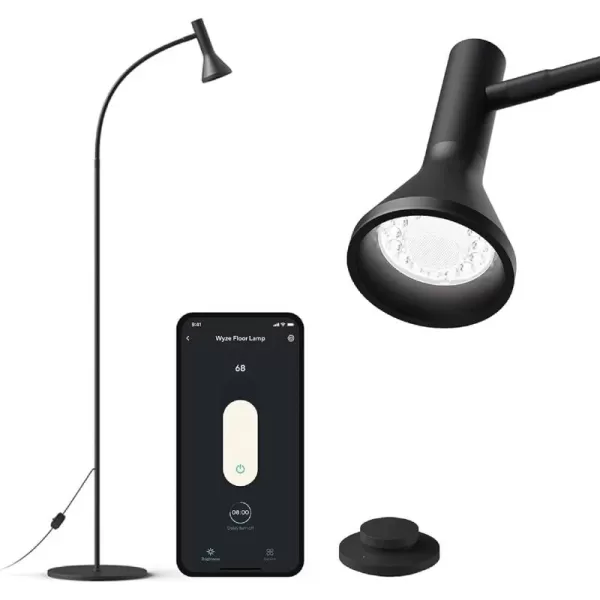 WYZE LED Floor Lamp Bright Floor Lamps for Living Room with Timer Stepless Adjustable 4000K Brightness Standing Lamp with Remote ampamp APP Control Reading Modern Floor Lamps for Bedroom Office
