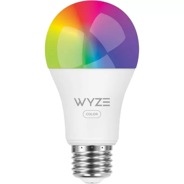 Wyze Bulb Color 1100 Lumen WiFi RGB and Tunable White A19 Smart Bulb Works with Alexa and Google Assistant TwoPack1 Pack
