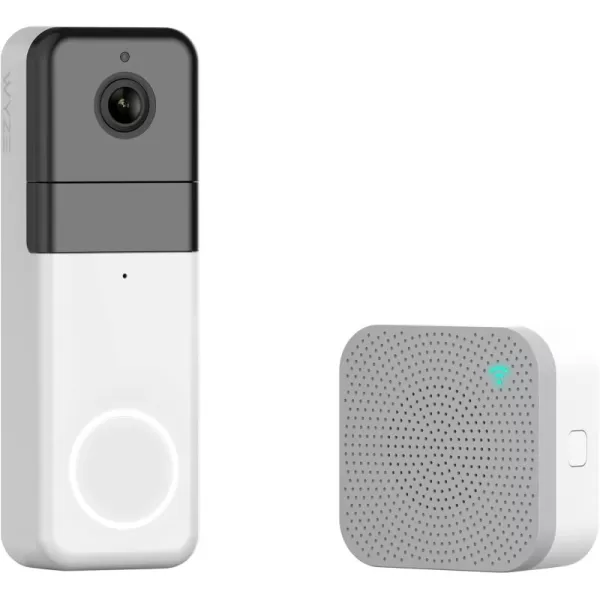 Wyze Wireless Video Doorbell Pro Chime Included 1440 HD Video 11 Aspect Ratio 11 HeadtoToe View 2Way Audio Night VisionWhite
