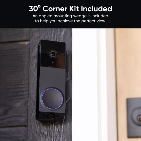 imageWYZE Wireless Duo Cam Video Doorbell Chime Included Battery Powered 2K Full HD Video 2 Cameras People and Package 2Way Audio Night VisionWireless Duo Cam Video Doorbell