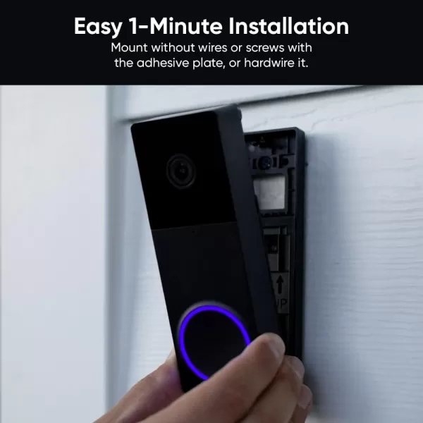 imageWYZE Wireless Duo Cam Video Doorbell Chime Included Battery Powered 2K Full HD Video 2 Cameras People and Package 2Way Audio Night VisionWireless Duo Cam Video Doorbell