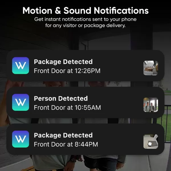 imageWYZE Wireless Duo Cam Video Doorbell Chime Included Battery Powered 2K Full HD Video 2 Cameras People and Package 2Way Audio Night VisionWireless Duo Cam Video Doorbell