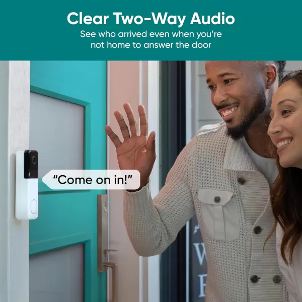 imageWYZE Wireless Duo Cam Video Doorbell Chime Included Battery Powered 2K Full HD Video 2 Cameras People and Package 2Way Audio Night VisionWireless Video Doorbell Pro