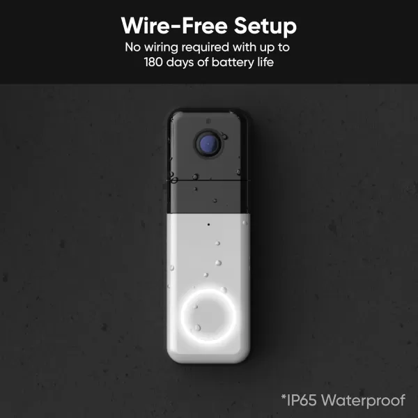 imageWYZE Wireless Duo Cam Video Doorbell Chime Included Battery Powered 2K Full HD Video 2 Cameras People and Package 2Way Audio Night VisionWireless Video Doorbell Pro