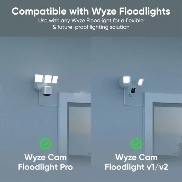 imageWyze Floodlight Cam Plugin Mount for Wyze Floodlight Cameras v1v2Pro Electrical Box with 20ft WeatherResistant Outdoor Power Cable Easy Installation BlackBlack