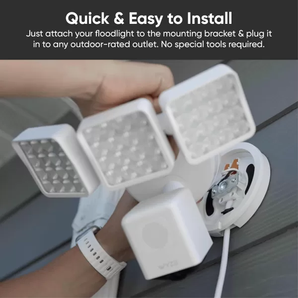 imageWyze Floodlight Cam Plugin Mount for Wyze Floodlight Cameras v1v2Pro Electrical Box with 20ft WeatherResistant Outdoor Power Cable Easy Installation BlackWhite