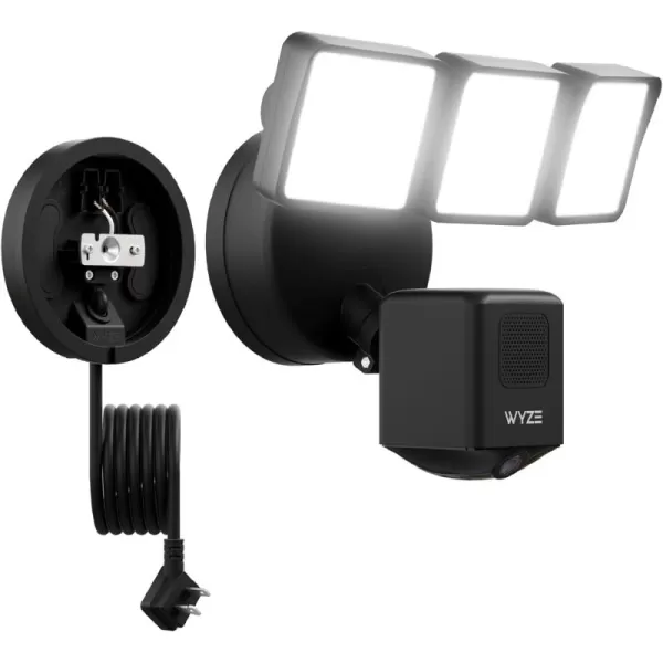 imageWYZE Floodlight Camera Pro with Plugin Mount PCMag Editors Choice 3000Lumen LEDs 25K HD Outdoor Security Camera Color Night Vision Wall Mount with 20ft Power Cable Easy Installation BlackFloodlight Pro black with Plugin Mount
