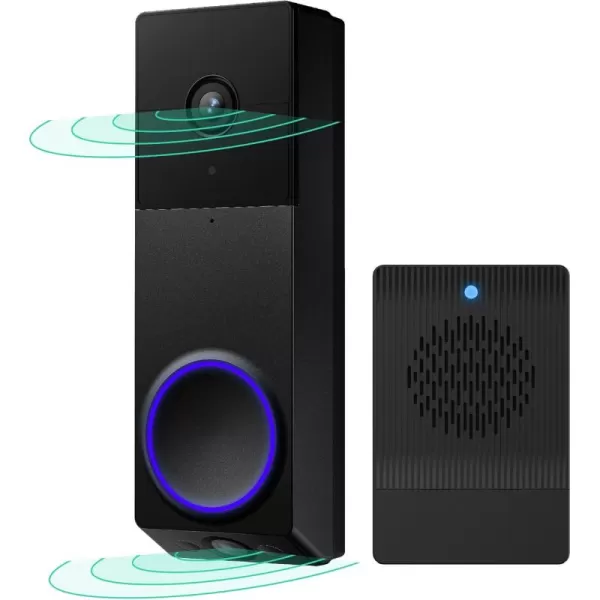 imageWYZE Wireless Duo Cam Video Doorbell Chime Included Battery Powered 2K Full HD Video 2 Cameras People and Package 2Way Audio Night VisionWireless Duo Cam Video Doorbell