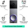 imageWYZE Wireless Duo Cam Video Doorbell Chime Included Battery Powered 2K Full HD Video 2 Cameras People and Package 2Way Audio Color Night Vision SilverNew VersionWireless Duo Cam Doorbell Camera  Silver