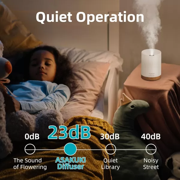 ASAKUKI 100ml Essential Oil Diffuser 5 in 1 Ultrasonic Aromatherapy Diffuser with Intermittent Timer 7 LED Lights and AutoOff Safety SwitchXbrown With Oils