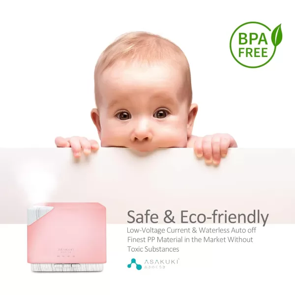 ASAKUKI 700 ml Premium Essential Oil Diffuser 5 in 1 Ultrasonic Aromatherapy Fragrant Oil Vaporizer Humidifier Timer and AutoOff Safety Switch 7 LED Light ColorsWhite Wood