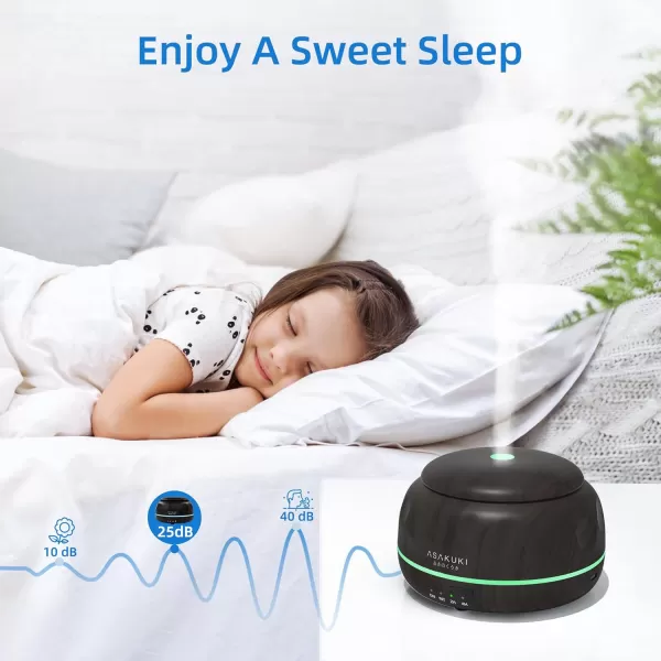 ASAKUKI Essential Oil Diffuser 300ML Aromatherapy Humidifier with 7Color Light Small Home Diffuser and Perfect for RelaxationBrown WoodCdark Brown