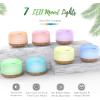 imageASAKUKI 500ml Essential Oil Diffuser Aromatherapy Fragrant Oil Humidifier Vaporizer 7Color Light and AutoOff Safety Switch ReddishBrownMulti Color