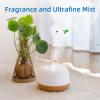 imageASAKUKI 500ml Essential Oil Diffuser Aromatherapy Fragrant Oil Humidifier Vaporizer 7Color Light and AutoOff Safety Switch ReddishBrownYellow300ml