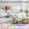imageASAKUKI Essential Oil Diffuser Multifunctional Ultrasonic Aromatherapy Fragrant Oil Vaporizer Humidifier with Timer AutoOff Safety Switch and 7 LED Light Colors 700 ml Brown WoodWhite