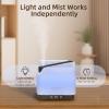 imageASAKUKI Essential Oil Diffuser Multifunctional Ultrasonic Aromatherapy Fragrant Oil Vaporizer Humidifier with Timer AutoOff Safety Switch and 7 LED Light Colors 700 ml Brown WoodDark Brown