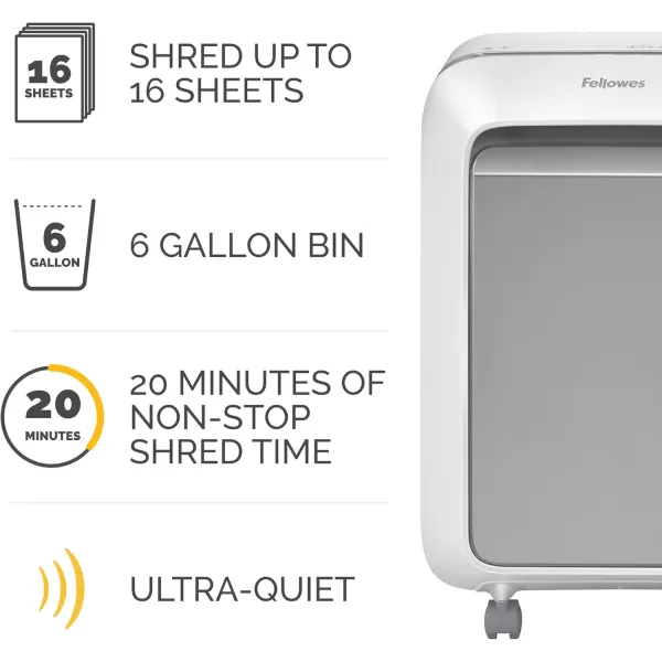 Fellowes AutoMax 100MA 100Sheet MicroCut Autofeed 2in1 Paper Shredder for OfficeSmall Office16 Sheet White