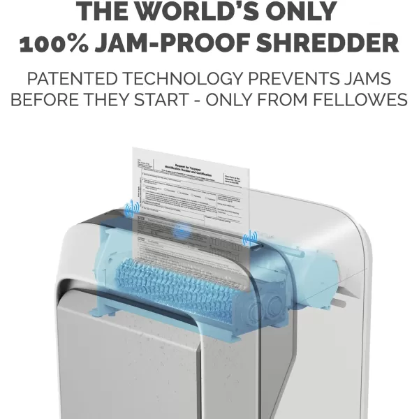 Fellowes AutoMax 100MA 100Sheet MicroCut Autofeed 2in1 Paper Shredder for OfficeSmall Office16 Sheet White